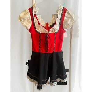 Bavarian Bar Maid Womens German Beer Oktoberfest Cosplay Costume Dress US 8-10